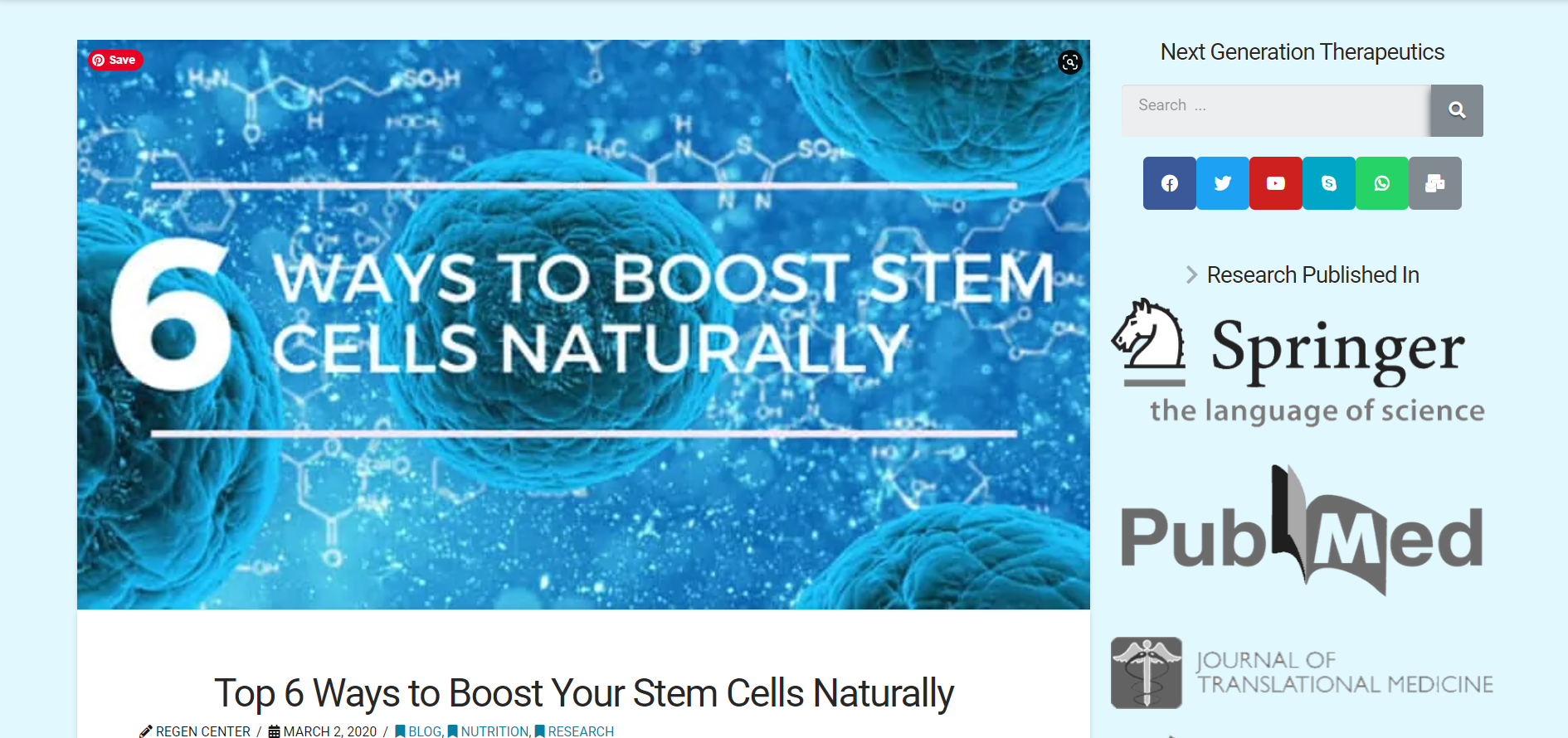 6 Ways To Boost YOUR Stem Cells Naturally – Home